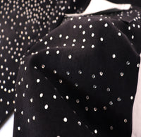 Purple Denim Black Jean Shorts